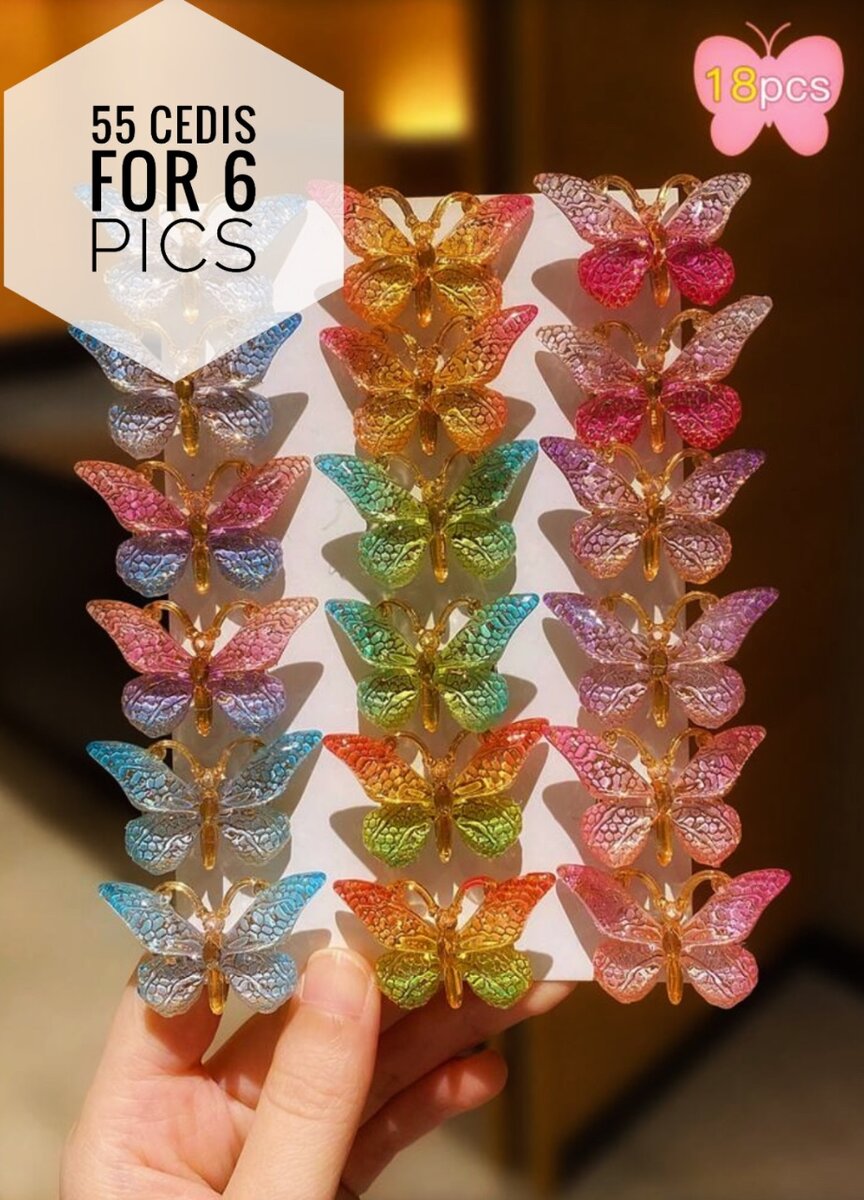 Butterfly hair clips