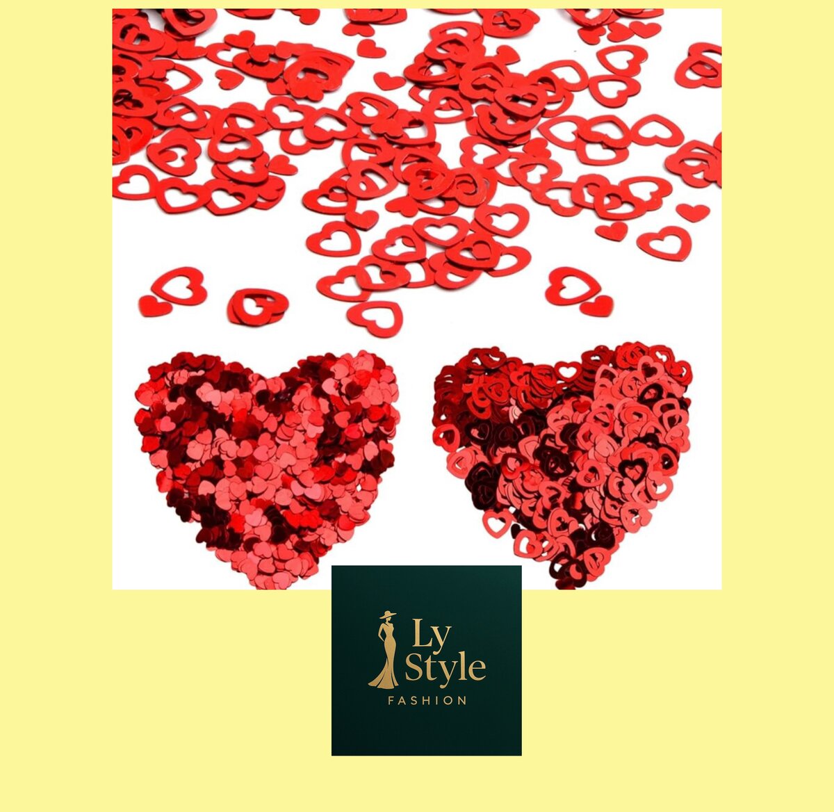 Confettis Cœurs Rouges Déco