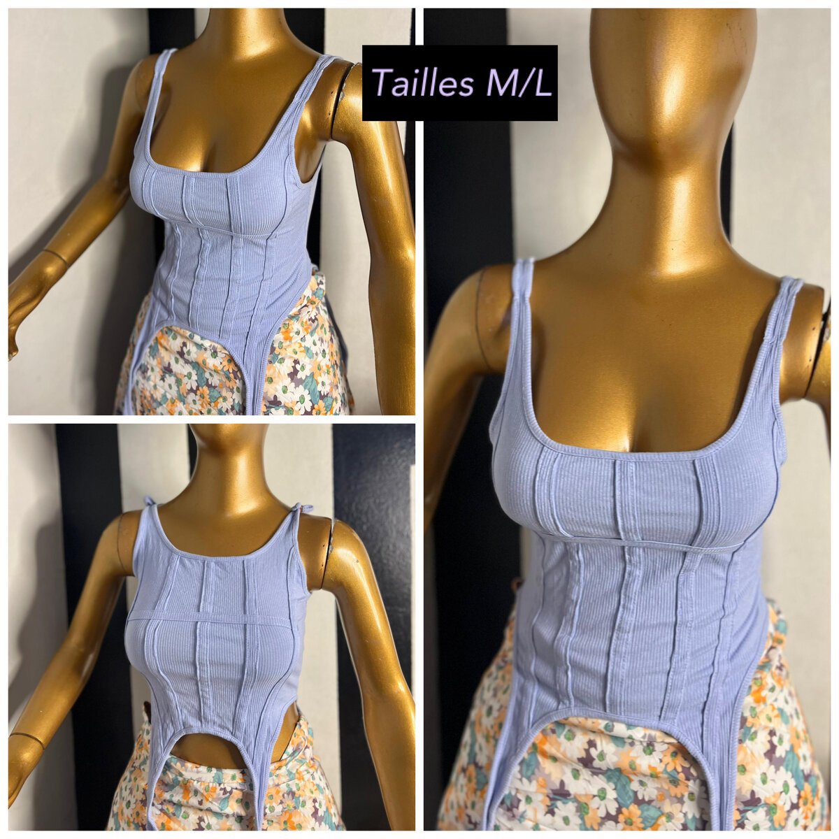 Corset Floral Femme