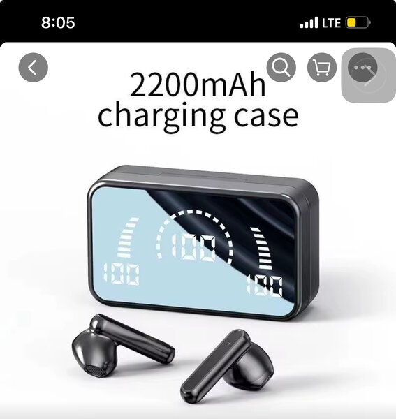 Wireless Earbuds with LED Display