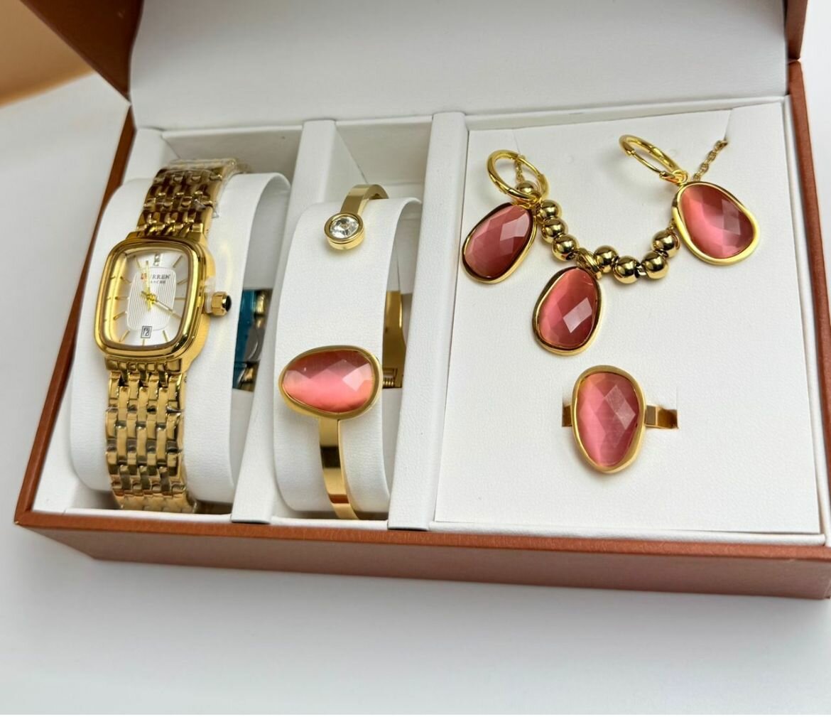 Ensemble Montre et Bijoux Luxueux