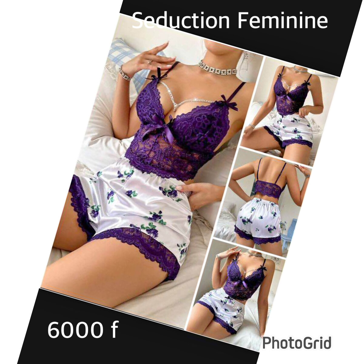 Ensemble de Nuit Cœur Femme
