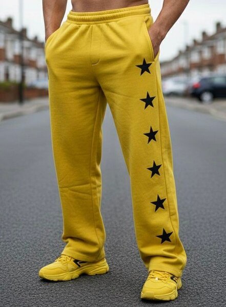 Pantalon jogging jaune étoilé