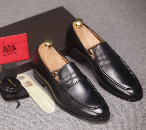 Mocassins habillées en cuir