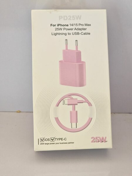 Chargeur Rapide 25W Rose pour iPhone