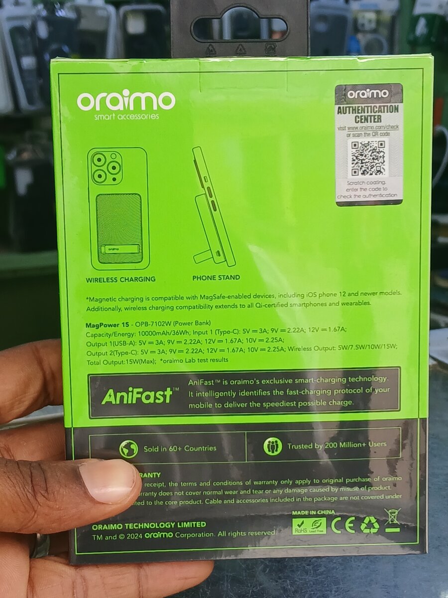 Chargeur Sans Fil Oraimo 10000mAh