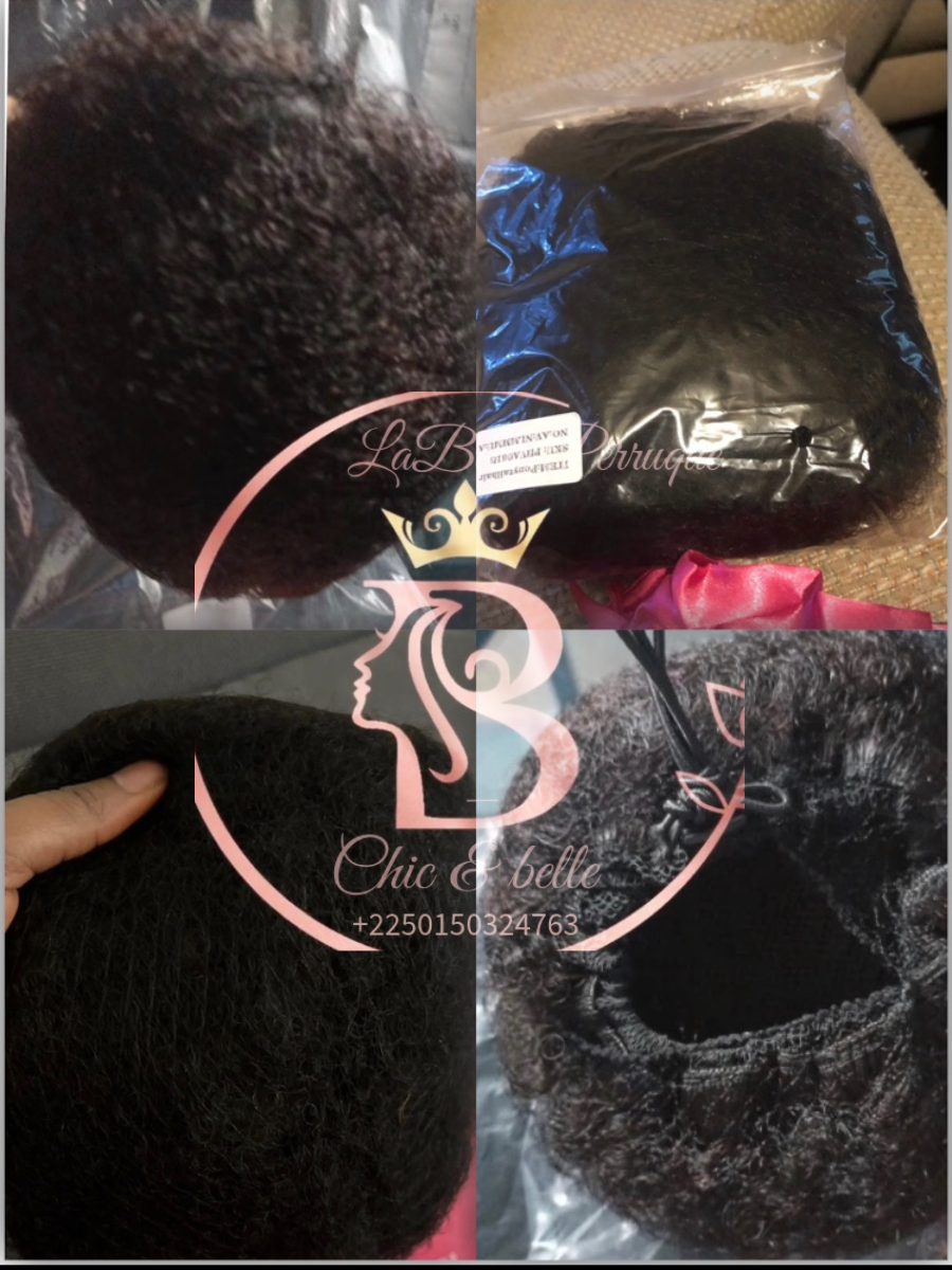 Chignon Afro grand