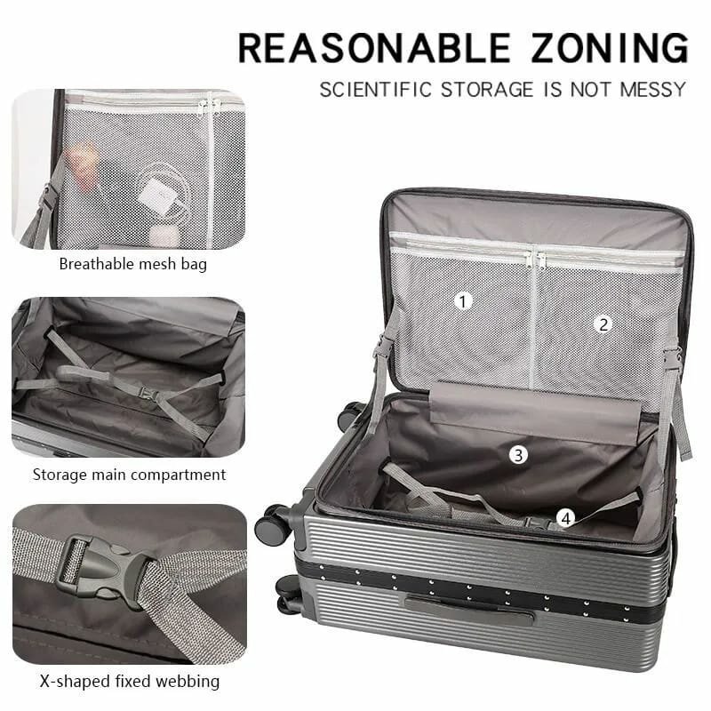 Valise ABS rigide avec serrure TSA et roulette 360°