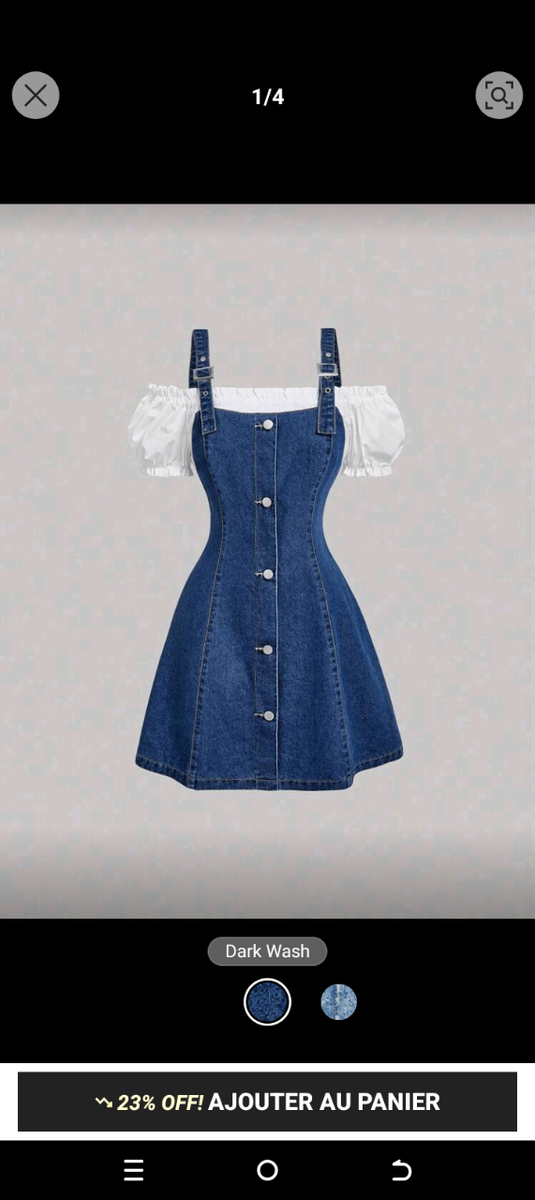 Robe en jean évasée chic