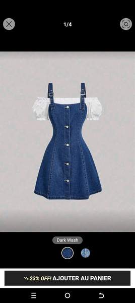 Robe en jean évasée chic