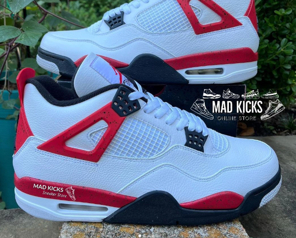 Red stripe white snkeaers