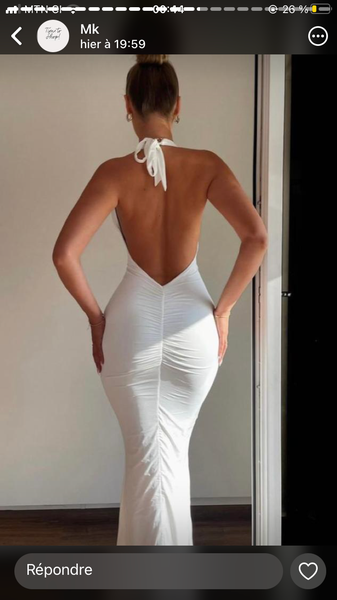 Robe dos nu élégante blanche
