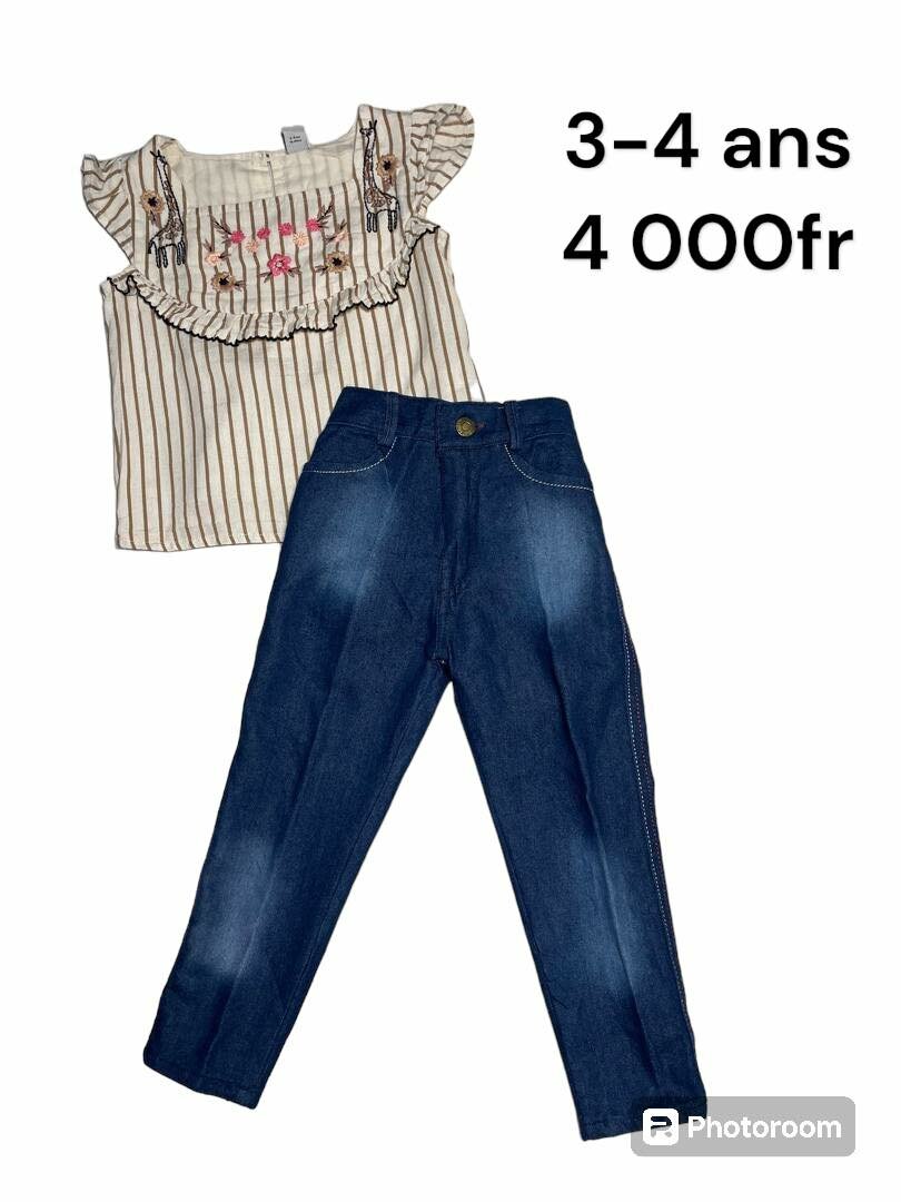 top à volants avec jeans