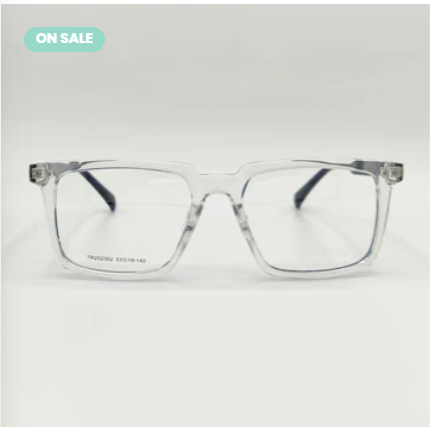 Thick Square Transparent Tip U Type Unisex Frame