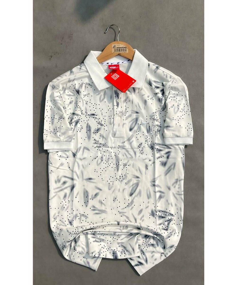 Polo en coton imprimé homme