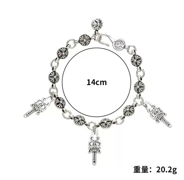 Bracelet en argent pendentif