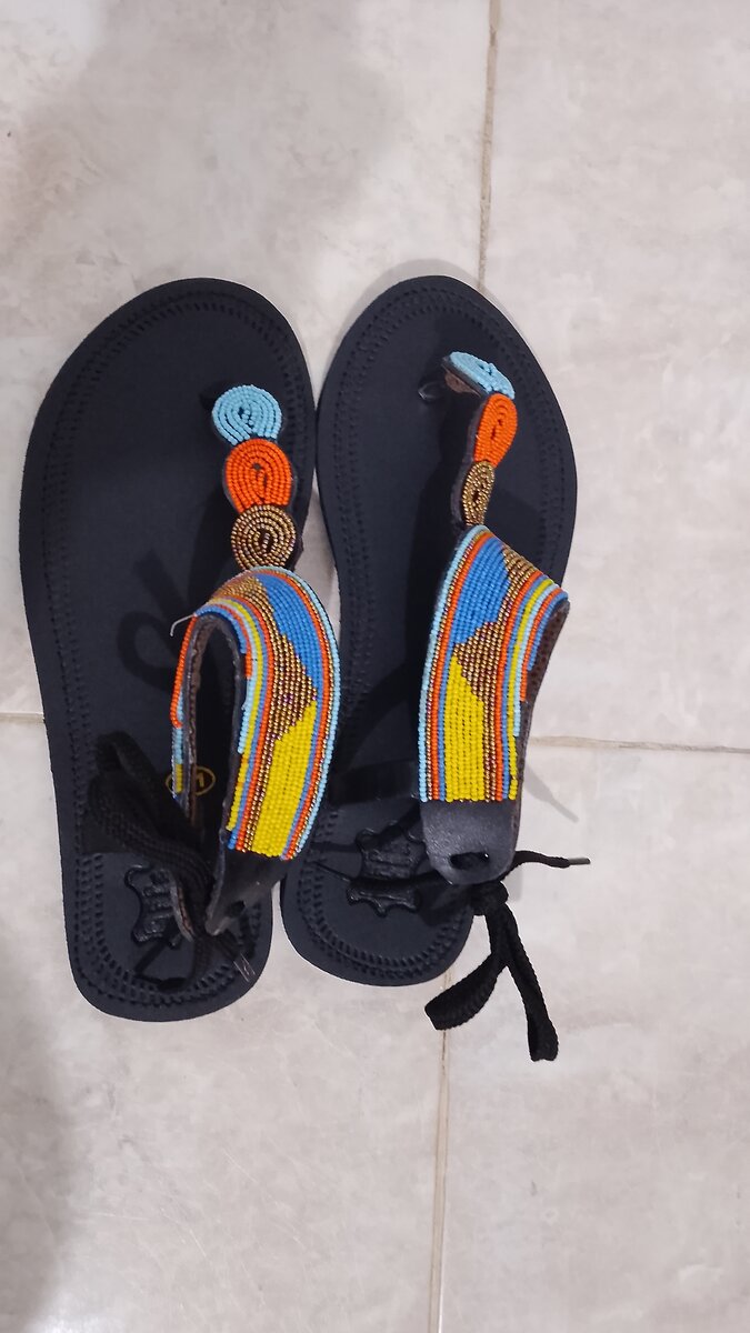 Sandales ethniques à perles