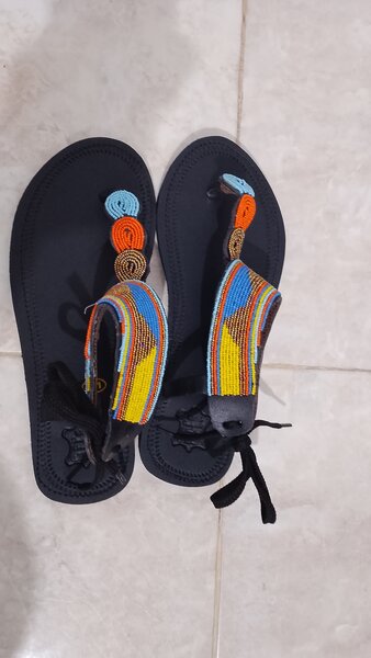 Sandales ethniques à perles