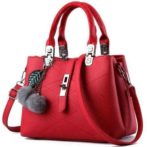 Sac à main rouge en cuir pour femme