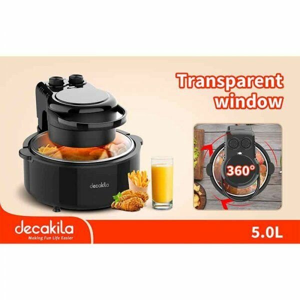 Decakila transparent window air fryer