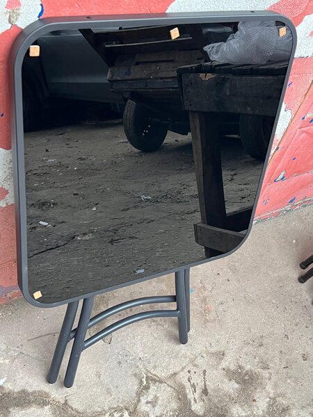 Table pliante 60CM vitrée