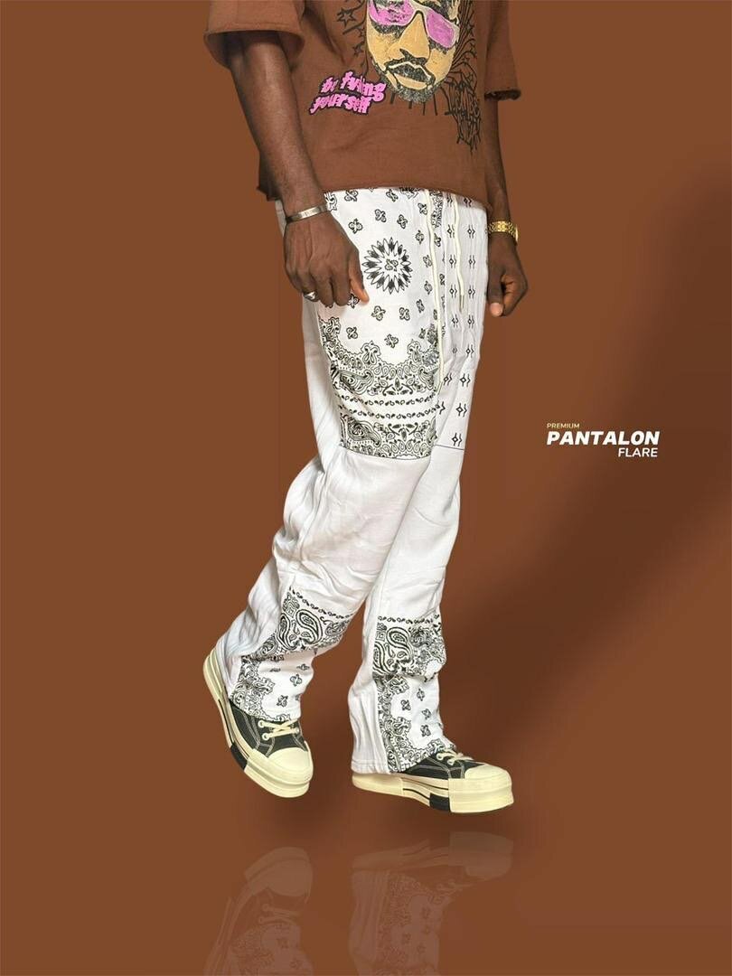 Pantalon flare style bohème