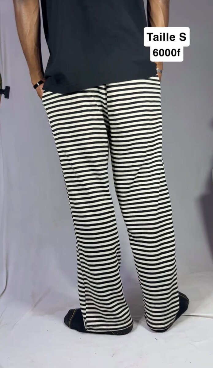 Pantalon ample  à rayure