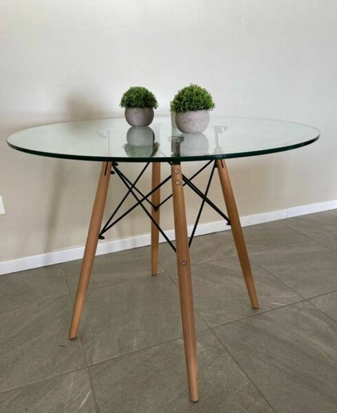 Table ronde en verre design