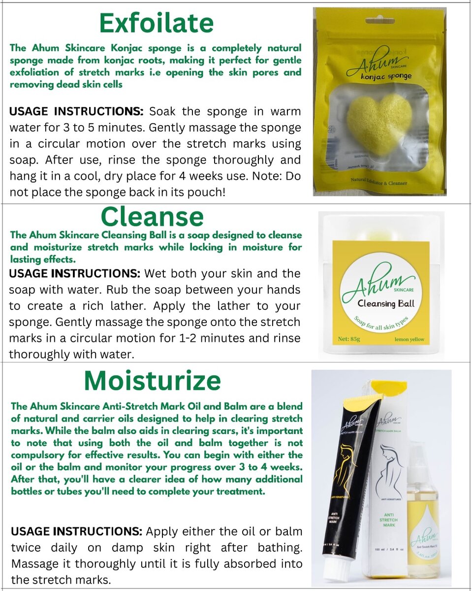 Ahum Skincare Stretch Mark Set