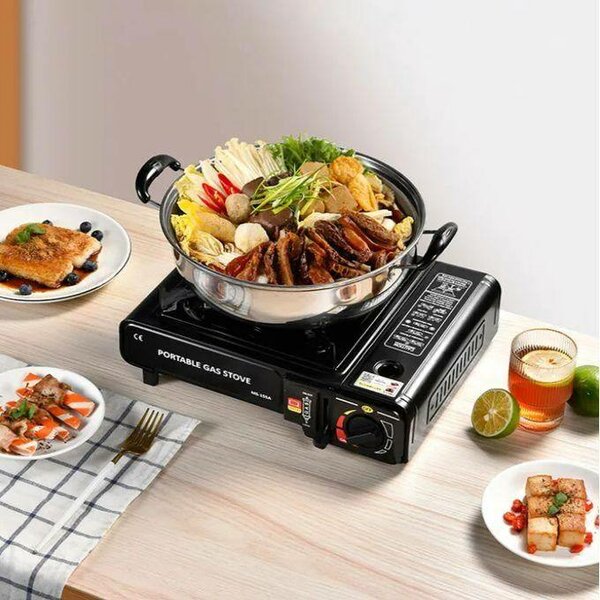 Réchaud à Gaz De Camping Portable à Brûleur Unique, En Acier