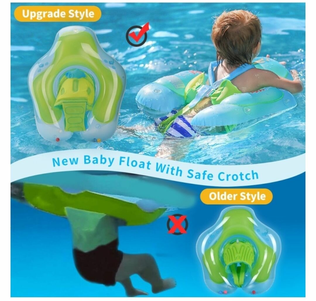 INFLATABLE BABY SWIMMING RING INFANT FLOAT LYING SWIMMING TR