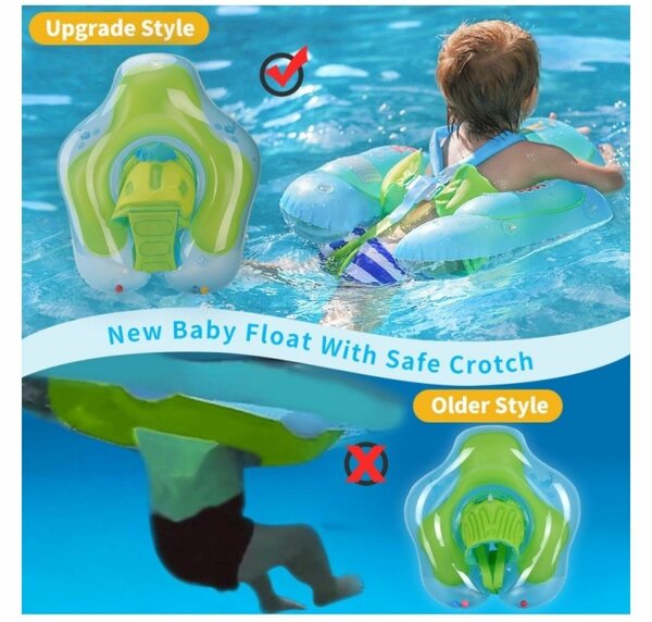INFLATABLE BABY SWIMMING RING INFANT FLOAT LYING SWIMMING TR