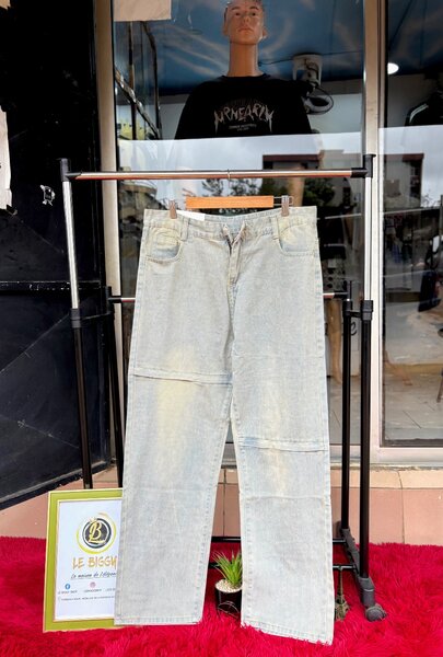 Jean droit oversized homme
