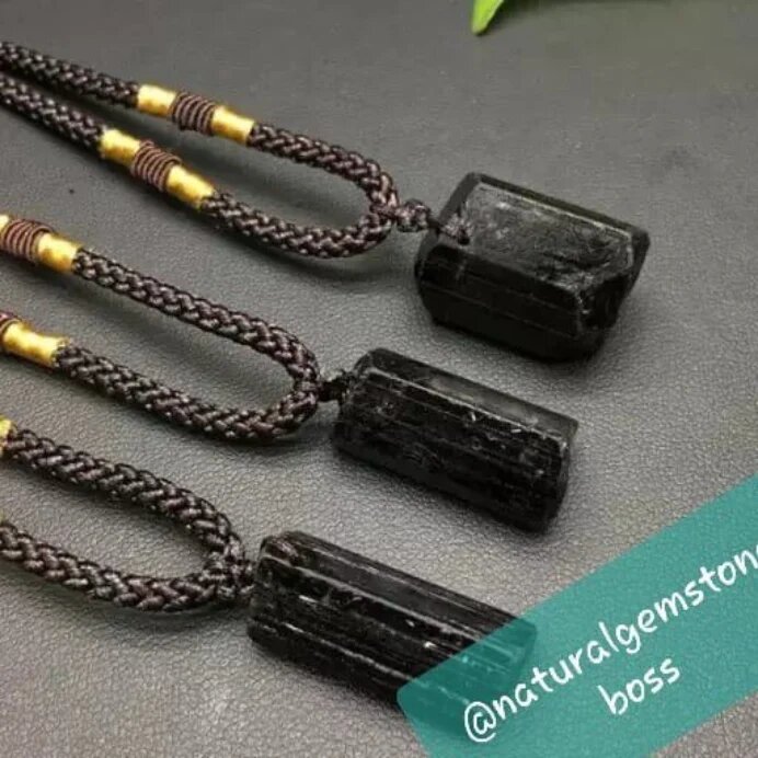 Natural Black tourmaline pendant