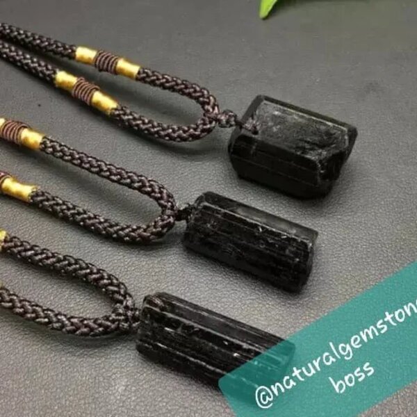 Natural Black tourmaline pendant