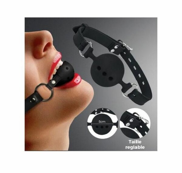 Bâillon Boule en Silicone Ajustable
