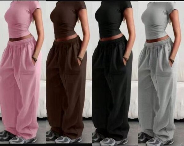 Pantalon large décontracté