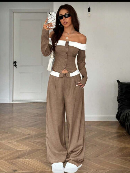 Ensemble chic marron