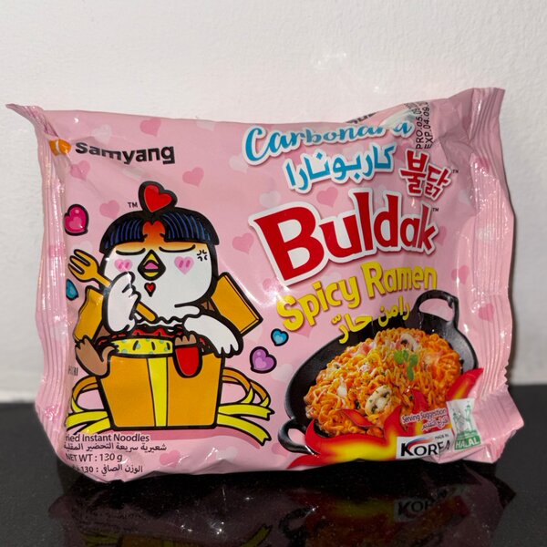 Nouilles Buldak carbonara