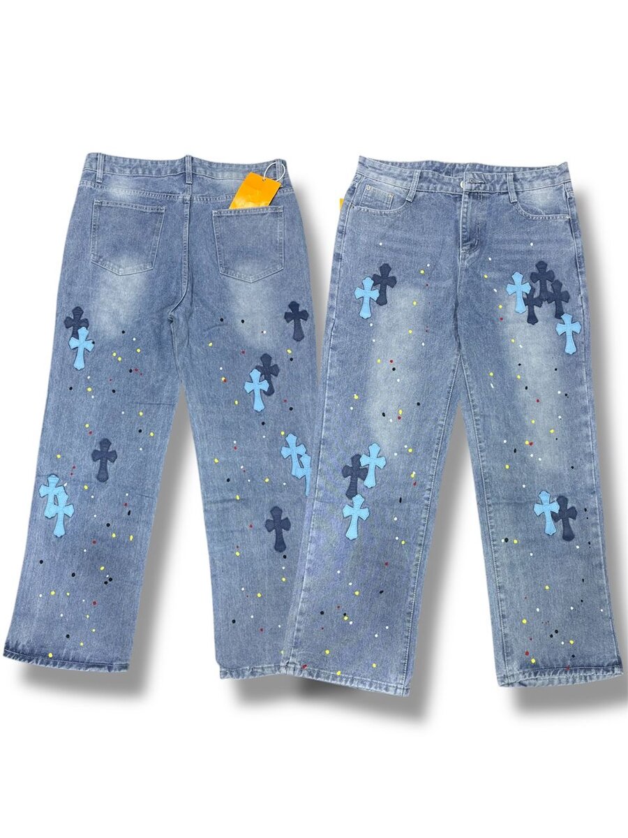 Jean créatif style croix