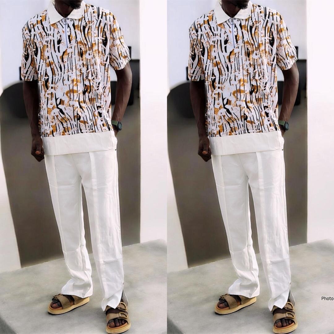 Chemise à motif moderne