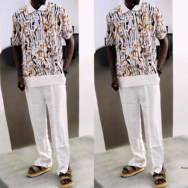 Chemise à motif moderne