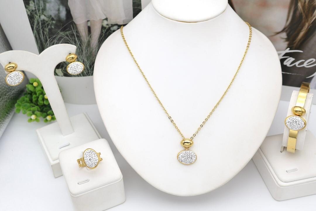 Parure Bijoux Dor Plaque