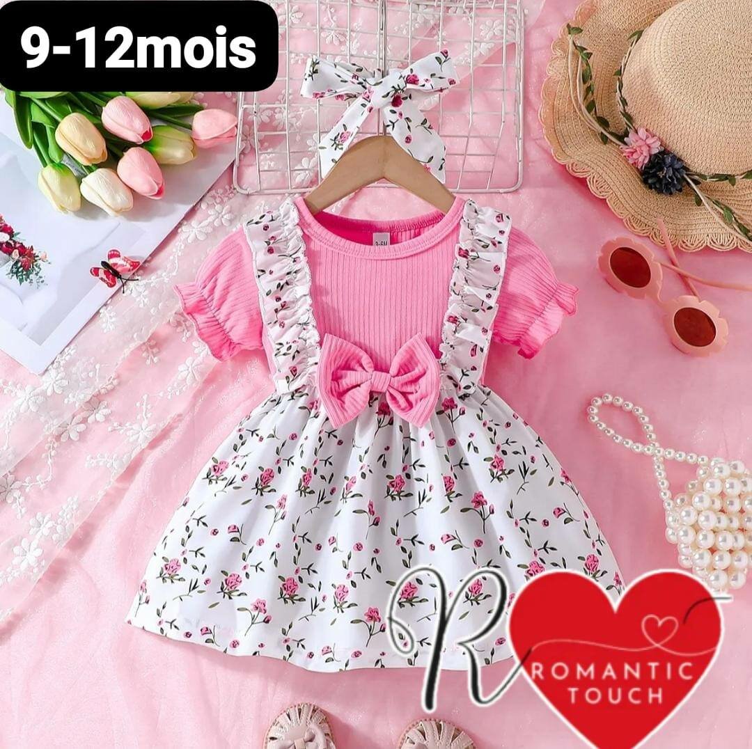 Ensemble Fleuri Bébé Fille