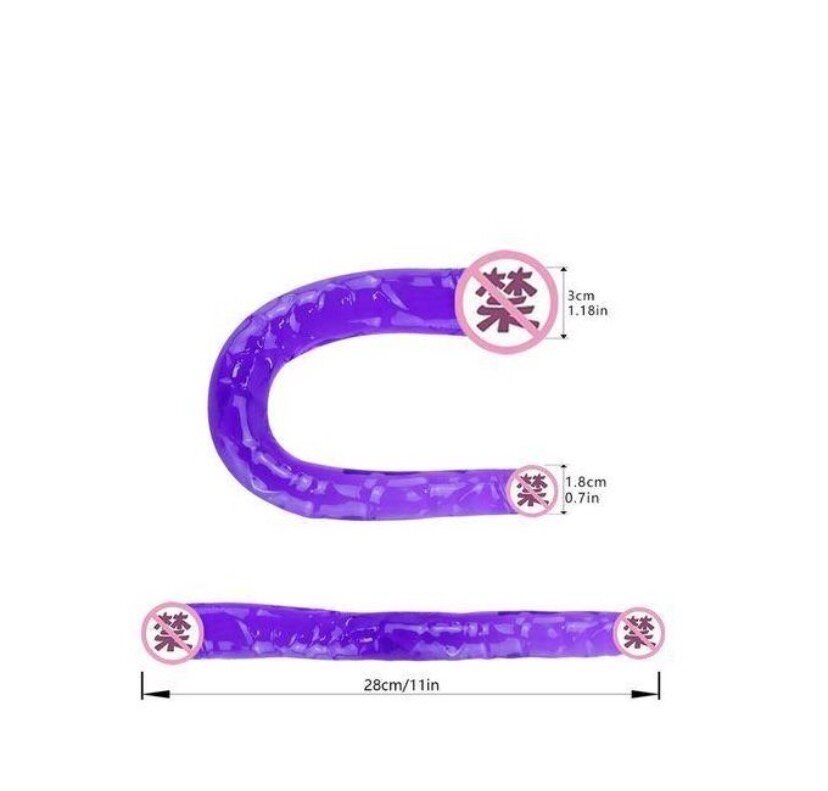 Double Dildo Flexible Violet
