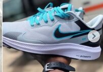 Nike sneakers blue and white