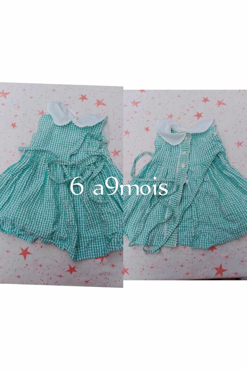 Robe bébé fleurie 6-9 mois