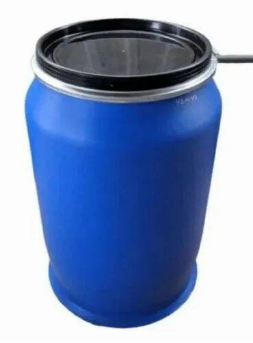 FÛT PLASTIQUE BLEU + COUVERCLE NOIR + CERCLAGE - 𝟮𝟰𝟬 𝗟