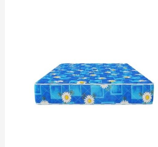 Matelas imprimé fleurs bleu