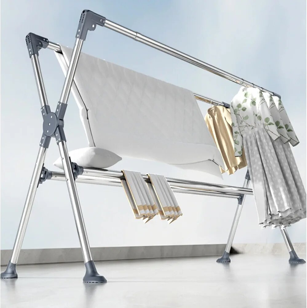 Étendoir à linge inox pliable